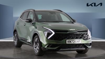 Used 2023 Kia Sportage 1.6 T-GDi ISG HEV GT-LINE S Experience Green with Black Roof at Kia Motors UK