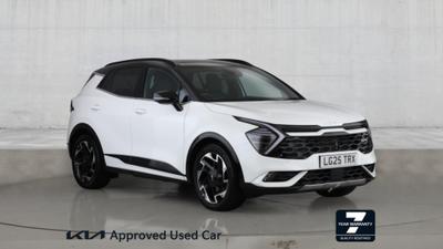 Used 2025 Kia Sportage 1.6 T-GDi 48V GT-LINE S Fusion White with Black Roof at Kia Motors UK