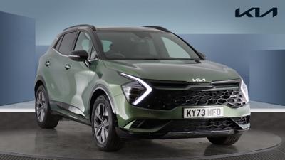 Used 2023 Kia Sportage 1.6 T-GDi ISG HEV GT-LINE S Experience Green with Black Roof at Kia Motors UK