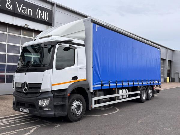 Used 2021 Mercedes-Benz Actros 5 2530L Curtainside with Cantilever Tail-lift White at MBNI Truck & Van
