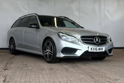 Used 2016 Mercedes-Benz E-CLASS 3.0 E350 V6 BlueTEC AMG Night Edition (Premium) Estate 5dr Diesel G-Tronic+ Euro 6 (s/s) (258 ps) Silver at Dack Vans