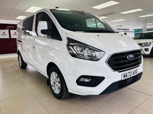 Used 2022 Ford Transit Custom 2.0 300 EcoBlue Limited Crew Van L2 H1 Euro 6 (s/s) 5dr White at Focus Motor Store