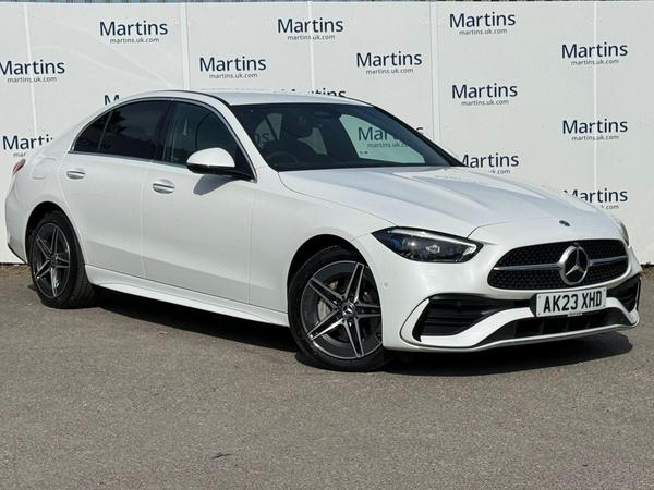 Used 2023 Mercedes-Benz C Class 2.0 C300e 25.4kWh AMG Line (Premium) G-Tronic+ Euro 6 (s/s) 4dr White at Martins Group