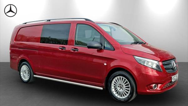 Used 2023 Mercedes-Benz Vito 2.0 119 CDI Premium Crew Van G-Tronic RWD L3 Euro 6 (s/s) 5dr (XLWB) Hyacinth red metallic at MBNI Truck & Van