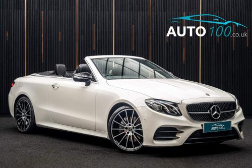 Used 2018 Mercedes-Benz E Class 2.0 E220d AMG Line (Premium) Cabriolet G-Tronic+ Euro 6 (s/s) 2dr White at Auto100