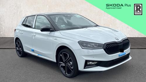 Used ~ Skoda Fabia Fabia Hatch Monte Carlo Edition 1.0 TSI 116 PS DSG Moon White Metallic Black Magi at Richmond Motor Group