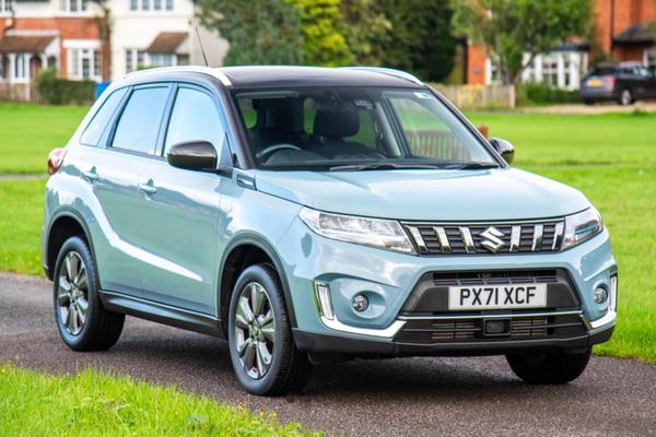 Used 2021 Suzuki Vitara 1.4 Boosterjet MHEV SZ-T Auto Euro 6 (s/s) 5dr Ice Blue/Black Roof at Little Wick Green