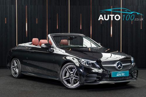 Used 2018 Mercedes-Benz C Class 1.5 C200 MHEV AMG Line (Premium) Cabriolet G-Tronic+ Euro 6 (s/s) 2dr Black at Auto100