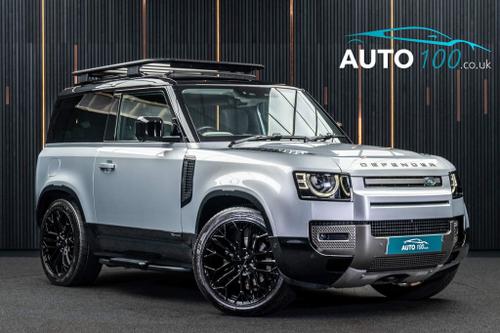 Used 2021 Land Rover Defender 90 3.0 D250 MHEV X-Dynamic HSE Auto 4WD Euro 6 (s/s) 3dr Silver at Auto100