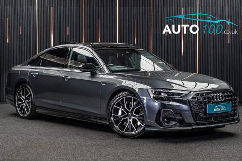 Used 2022 Audi A8 3.0 TFSIe V6 60 Black Edition Tiptronic quattro Euro 6 (s/s) 4dr (17.9kWh) Grey at Auto100