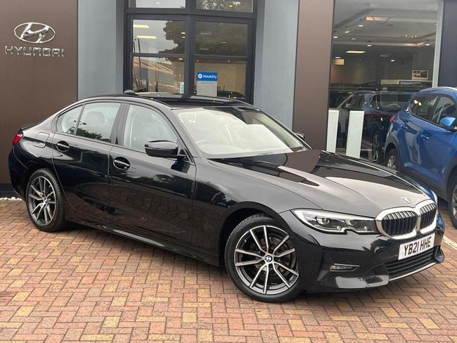 Used 2021 BMW 3 Series 2.0 318d MHT Sport Auto Euro 6 (s/s) 4dr Black at West Riding