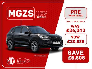 Used 2026 MG MG ZS 1.5 Hybrid+ Trophy Auto Euro 6 (s/s) 5dr Black at Islington Motor Group