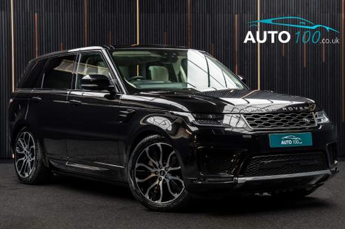 Used 2020 Land Rover Range Rover Sport 3.0 D300 MHEV HSE Silver Auto 4WD Euro 6 (s/s) 5dr Black at Auto100