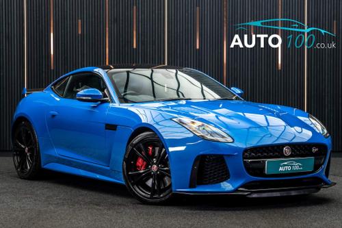 Used 2017 Jaguar F-Type 5.0 V8 SVR Auto AWD Euro 6 (s/s) 2dr Blue at Auto100