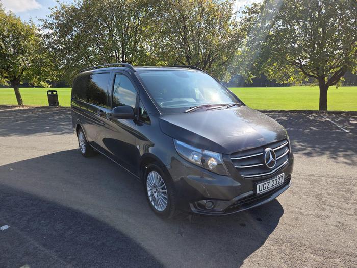 Used 2021 Mercedes-Benz Vito 2.0 116 CDI Premium Crew Van G-Tronic RWD L2 Euro 6 (s/s) 5dr (LWB) Grey at Rent a Merc - Van & Truck Hire
