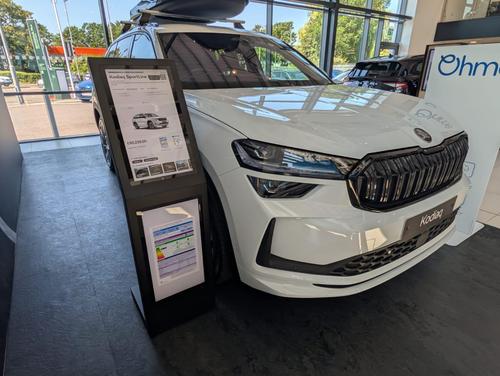 Used ~ Skoda Kodiaq Kodiaq SportLine (5 seats) 1.5 TSI iV 204 PS DSG Moon White Metallic at Richmond Motor Group