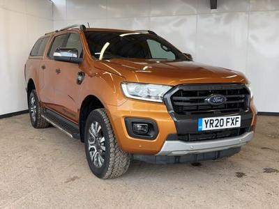Used 2020 Ford RANGER 3.2 TDCi Wildtrak Pickup Double Cab 4dr Diesel Auto 4WD Euro 6 (s/s) (200 ps) SABRE ORANGE at Dack Vans
