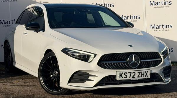 Used 2023 Mercedes-Benz A Class 1.3 A200 AMG Line Night Edition (Premium Plus) 7G-DCT Euro 6 (s/s) 5dr White at Martins Group