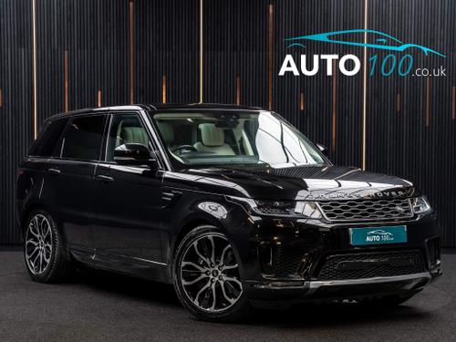 Used 2020 Land Rover Range Rover Sport 2.0 P400e 13.1kWh HSE Silver Auto 4WD Euro 6 (s/s) 5dr Black at Auto100