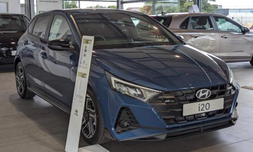 Used 2024 Hyundai i20 1.0 T-GDi N Line S Euro 6 (s/s) 5dr Vibrant Blue at Staceys Motors