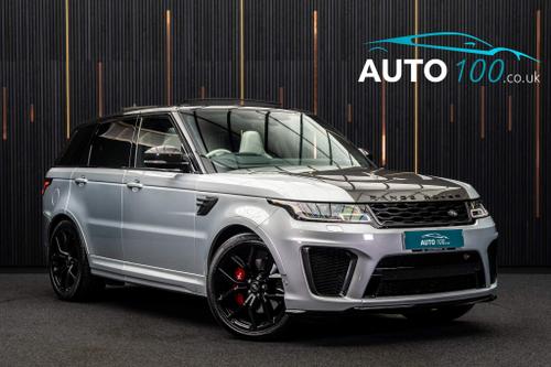 Used 2021 Land Rover Range Rover Sport 5.0 P575 V8 SVR Carbon Edition Auto 4WD Euro 6 (s/s) 5dr Silver at Auto100