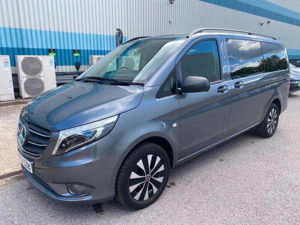 Used 2022 Mercedes-Benz Vito 2.0 119 CDI Premium Crew Van G-Tronic RWD L2 Euro 6 (s/s) 5dr (LWB) Selenite Grey at MBNI Truck & Van