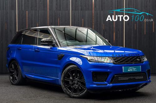 Used 2021 Land Rover Range Rover Sport 3.0 D300 MHEV Autobiography Dynamic Auto 4WD Euro 6 (s/s) 5dr Blue at Auto100