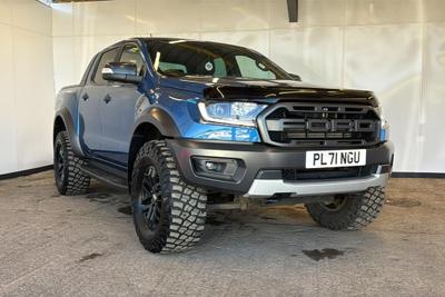 Used 2021 Ford RANGER 2.0 EcoBlue Raptor Pickup Double Cab 4dr Diesel Auto 4WD Euro 6 (s/s) (213 ps) PERFORMANCE BLUE at Dack Vans