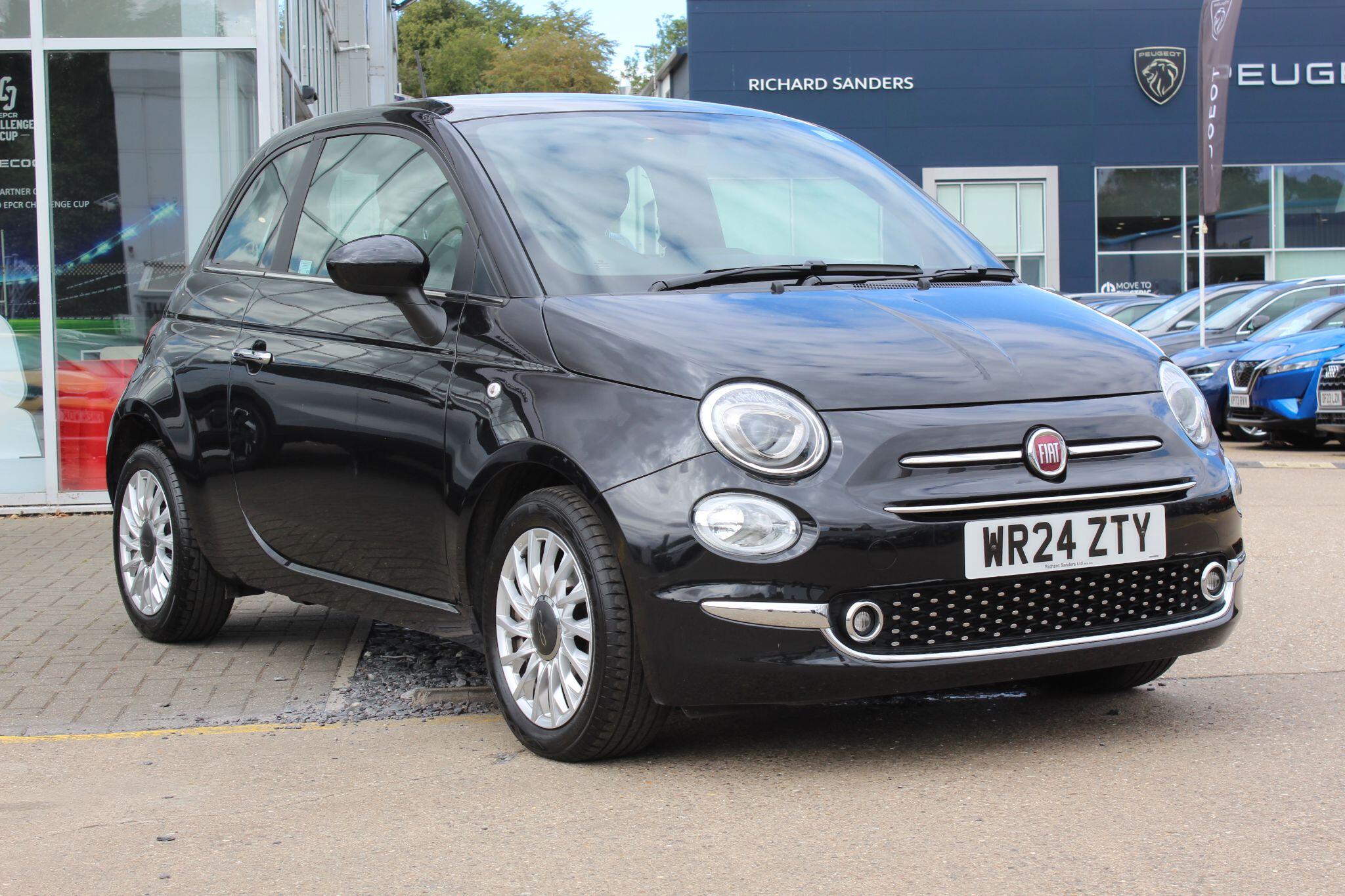 Black 2024 Fiat 500 Hatchback Front-wheel drive Manual