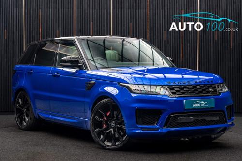 Used 2021 Land Rover Range Rover Sport 3.0 D350 MHEV HST Auto 4WD Euro 6 (s/s) 5dr Blue at Auto100