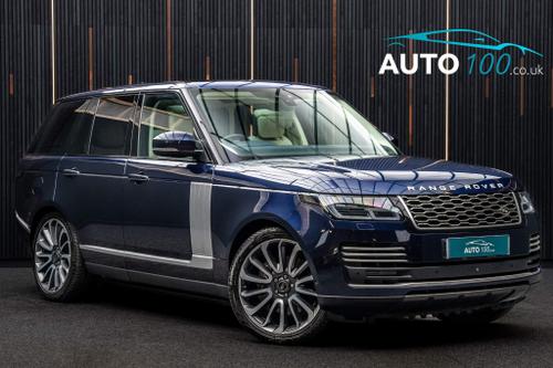 Used 2018 Land Rover Range Rover 5.0 P525 V8 Autobiography Auto 4WD Euro 6 (s/s) 5dr Blue at Auto100