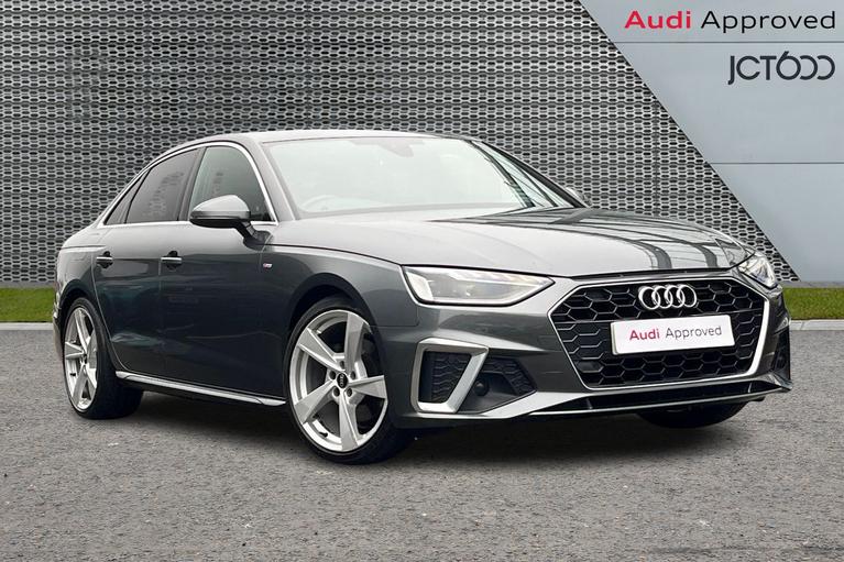 Used 2021 AUDI A4 2.0 TDI 35 S line Saloon 4dr Diesel S Tronic Euro 6 (s/s) (163 ps) Grey at JCT600