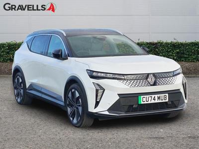 Used 2024 Renault SCENIC comfort range 60kWh techno SUV 5dr Electric Auto (22kW Charger) (170 ps) arctic white with diamond blac at Gravells