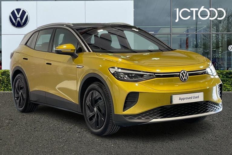 Used 2021 VOLKSWAGEN Id.4 Pro Performance 77kWh Life SUV 5dr Electric Auto (204 ps) Honey Yellow/Black at JCT600