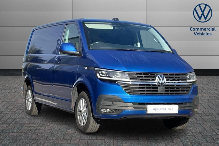 Used 2024 VOLKSWAGEN Transporter 2.0 TDI T28 Highline Panel Van 5dr Diesel Manual FWD SWB Euro 6 (s/s) (150 ps) Ravenna Blue at JCT600