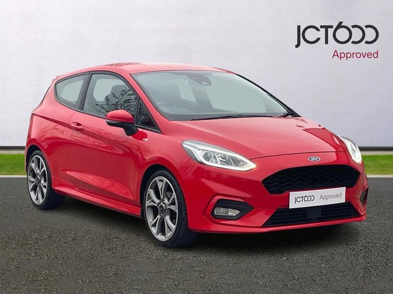 Used 2018 FORD Fiesta 1.0T EcoBoost ST-Line Hatchback 3dr Petrol Manual Euro 6 (s/s) (140 ps) Red at JCT600