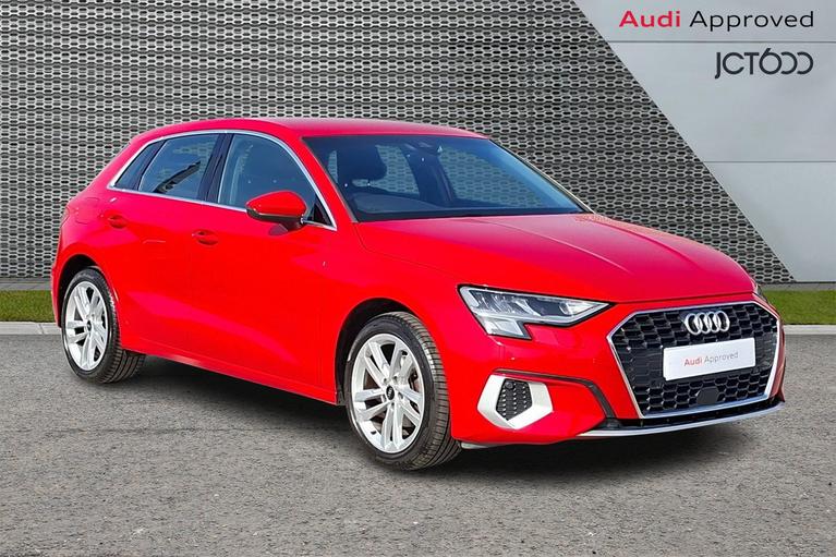 Used 2023 AUDI A3 1.5 TFSI 35 Sport Sportback 5dr Petrol Manual Euro 6 (s/s) (150 ps) Red at JCT600