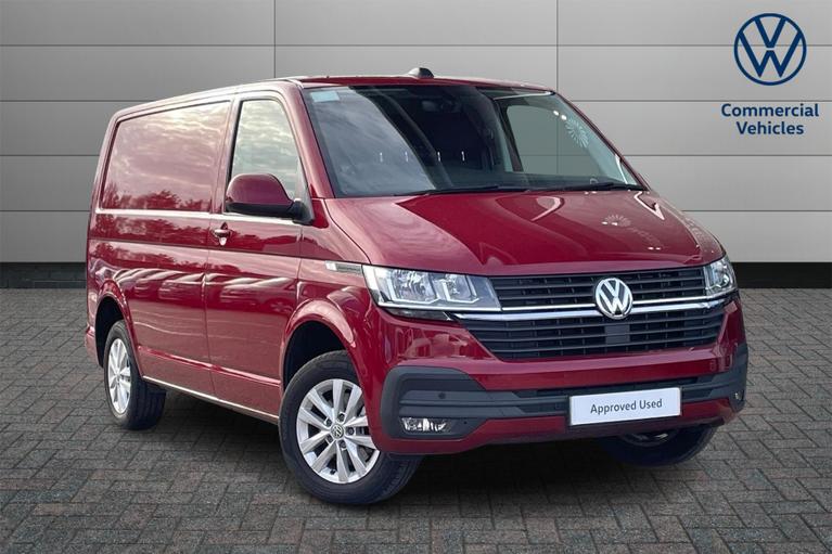 Used 2023 VOLKSWAGEN Transporter 2.0 TDI T30 Highline Panel Van 5dr Diesel Manual FWD SWB Euro 6 (s/s) (110 ps) Fortana Red at JCT600