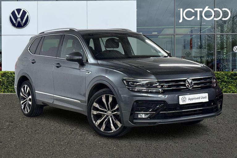Used 2018 VOLKSWAGEN Tiguan Allspace R-Line 2.0 TDI 4Motion 150PS 7-Speed DSG 5 Door Platinum Grey at JCT600