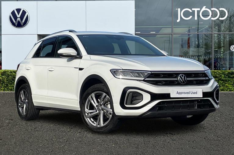 Used 2024 Volkswagen T-Roc 1.5 TSI R-Line SUV 5dr Petrol Manual Euro 6 (s/s) (150 ps) White at JCT600