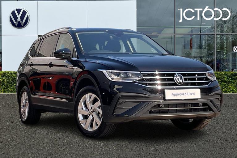 Used 2024 VOLKSWAGEN Tiguan Allspace 1.5 TSI Life SUV 5dr Petrol DSG Euro 6 (s/s) (150 ps) Black at JCT600