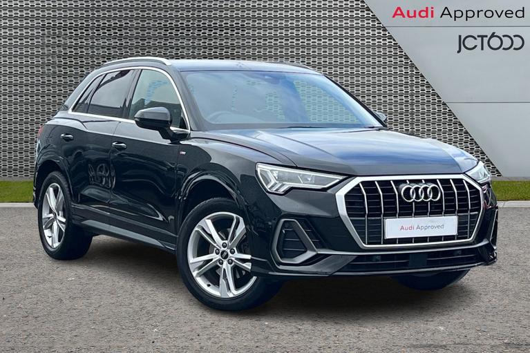 Used 2021 AUDI Q3 1.5 TFSI CoD 35 S line SUV 5dr Petrol Manual Euro 6 (s/s) (150 ps) Black at JCT600