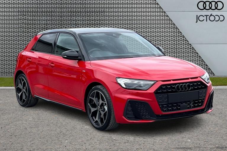 Used 2026 AUDI  A1 Sportback Black Edition 30 TFSI 116 PS S tronic Progressive Red with Mythos Black Metallic Roof at JCT600