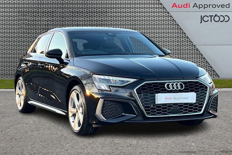 Used 2024 AUDI A3 1.5 TFSI 35 S line Sportback 5dr Petrol Manual Euro 6 (s/s) (150 ps) Black at JCT600