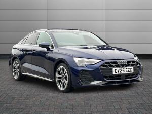 Used 2025 Audi A3 1.5 TFSI 35 S line Saloon 4dr Petrol S Tronic Euro 6 (s/s) (150 ps) Blue at Sinclair Direct