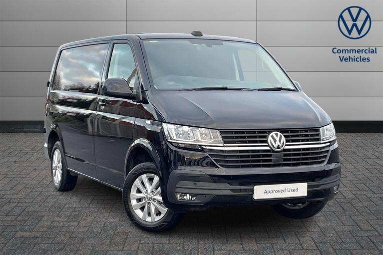 Used 2024 VOLKSWAGEN Transporter T28 Highline Panel Van Manual SWB Euro 6 110ps *SWIVEL SEATS*REAR CAMERA* Deep Black at JCT600