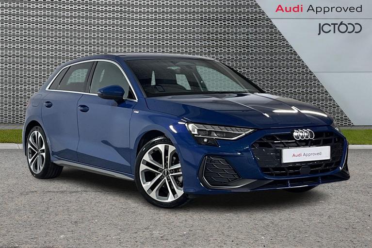 Used 2025 Audi A3 1.5 TFSI S line Sportback 5dr Petrol S Tronic Euro 6 (s/s) (150 ps) Blue at JCT600