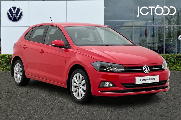 Used 2018 VOLKSWAGEN Polo 1.0 TSI GPF SEL Hatchback 5dr Petrol DSG Euro 6 (s/s) (115 ps) Flash Red at JCT600