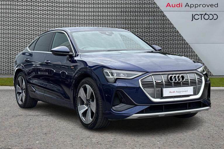Used 2020 AUDI E-Tron 55 S line Sportback 5dr Electric Auto quattro 95kWh (408 ps) Blue at JCT600