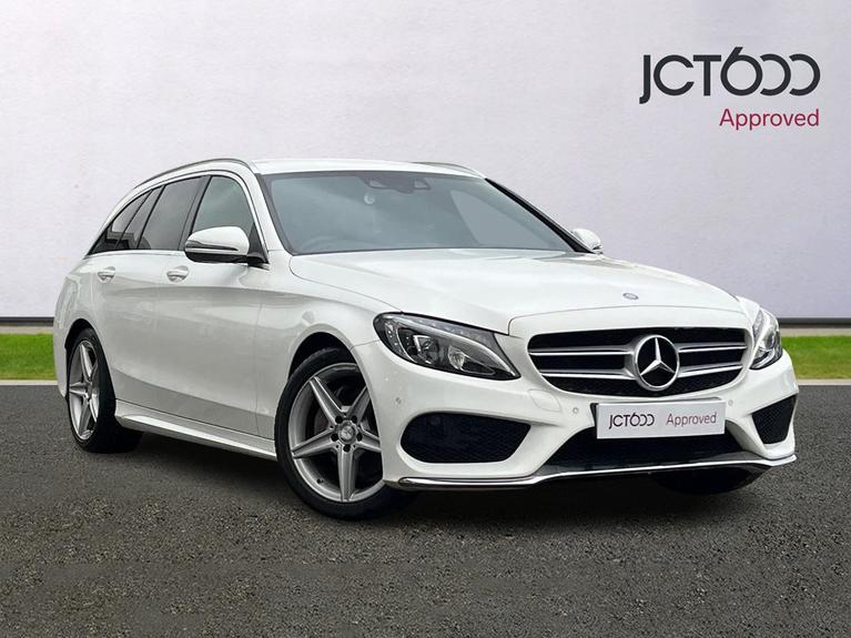 Used 2016 MERCEDES-BENZ C Class 2.0 C200 AMG Line Estate 5dr Petrol Manual Euro 6 (s/s) (184 ps) White at JCT600